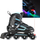 Patina inline NILS NJ19803A LED, rrota me drita, të zeza me blu