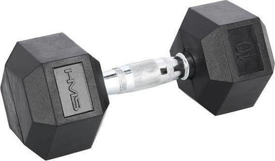 Hantellë hekzagonale HMS Hex Pro, 10 kg, e zezë