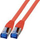 Kabllo rrjeti EFB Patchcord RJ45 S / FTP, cat.6A, Cat7 TPE superflex, 0.25m, e kuqe