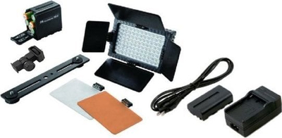 Dritë LED për kamera Falcon Eyes DV-96V K2, me komandim, me bateri, ngjyrë e zezë