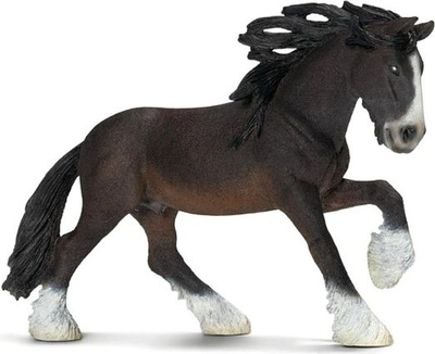 Figurinë Schleich Shire Stallion 13734, seri Farm Life, shumëngjyrëshe