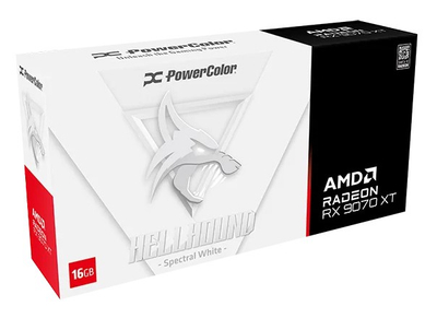 Графичка картичка PowerColor Hellhound Radeon RX 9070 XT Spectral White, 16GB GDDR6, PCI Express 5.0, бела