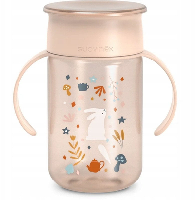 Gotë trajnimi Suavinex Wonderland 360 Trainer Cup, 340 ml, rozë