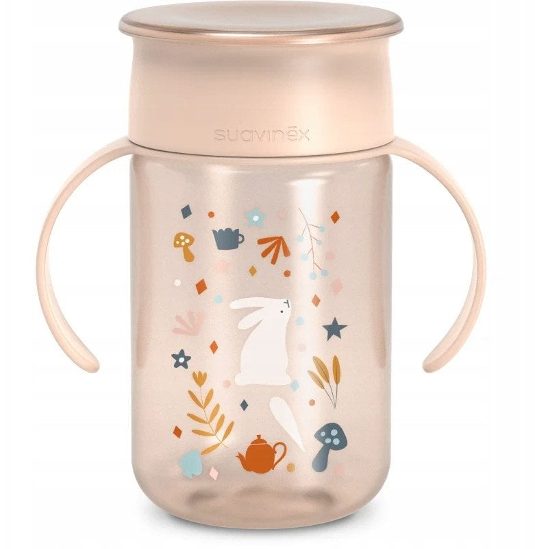 Gotë trajnimi Suavinex Wonderland 360 Trainer Cup, 340 ml, rozë