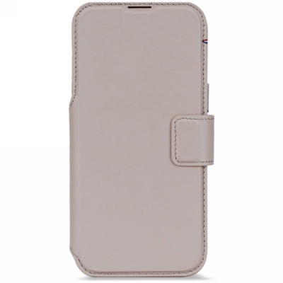 Këllëf‑portofol lëkure Decoded Leather Detachable për iPhone 17 Pro, me MagSafe, ngjyrë argjile
