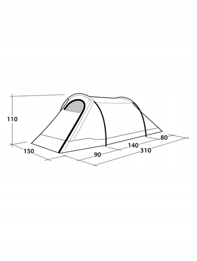 Çadër kampingu Outwell Earth 2, 2 persona, jeshile