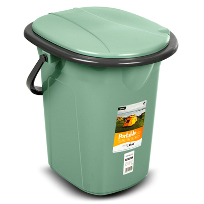 Tualet portativ GreenBlue GB320GG, 19L, jeshile gri