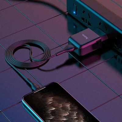 Karikues muri Hoco N2, 1x USB A 2.1A, kabllo USB A në Lightning, i bardhë