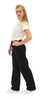 Pantallona Jacqueline de Yong JDYABBY Wide Leg Fit, të zeza