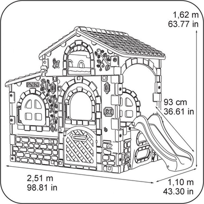 Shpi lojërash Feber Beauty House, me rrëshqitëse, plastike, shumëngjyrëshe