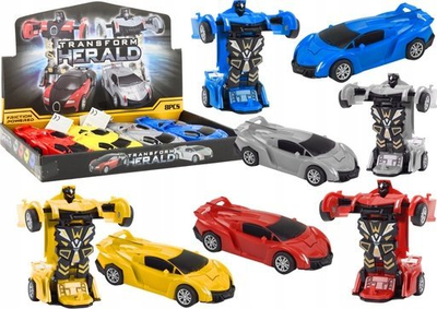 Lodër makinë robot Lean Toys Auto Robot 2in1, transformim makinë sportive në robot, plastike, shumëngjyrëshe