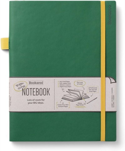 Bookaroo Bigger Things Notebook Journal Forest Green