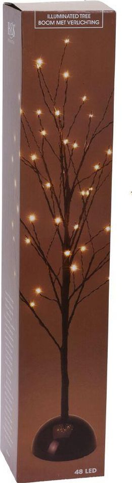 Dekor pemë me drita LED Twig Cherry Blossom, 60 cm, 48 LED, e zezë