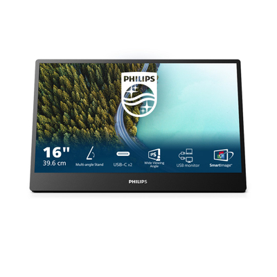 Monitor Philips 16B1P3302D/00, 15.6", Full HD IPS, 75Hz, i zi