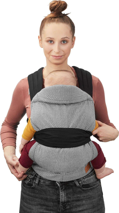 Mbajtëse për bebe Kinderkraft Adoree, ergonomike, deri 20 kg, gri me të zeza