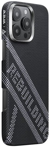 Mbulesë telefoni PITAKA Tactile Woven Re TROS Rebuilding, për iPhone 16 Pro, fibra aramidi, e zezë