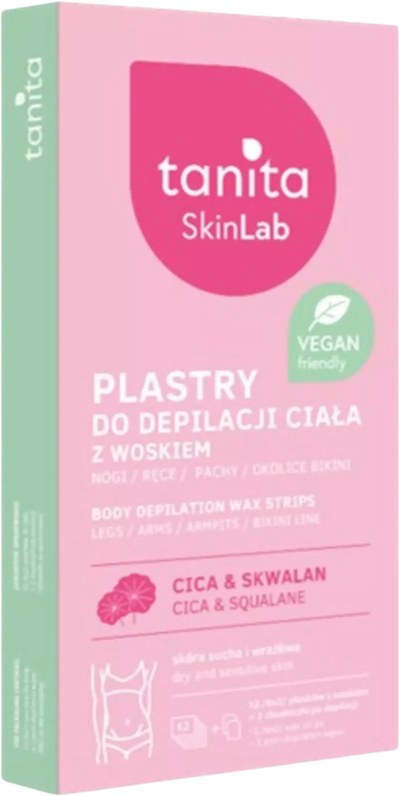 Shirita dylli për trup TANITA me Cica &amp; Squalane, vegan, 6x2 copë