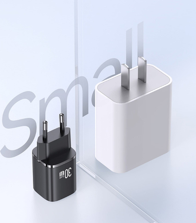 Karikues me prizë Usams CC251, 30W GaN, USB C karikim i shpejtë, i zi