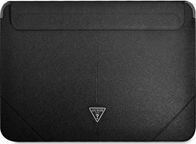 Mbulesë tablet Guess Sleeve GUCS14PSATLK, 13-14", lëkurë Saffiano, e zezë
