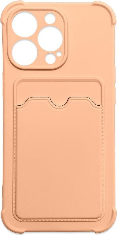 Mbrojtëse telefoni Samsung Galaxy A22 4G, silikoni, me xhep kartash, rozë