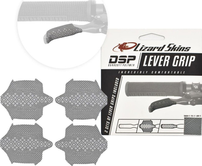 Ngjitëse manetash Lizard Skins DSP Lever Grip, 0.5mm, set 2 palë, gri platinum