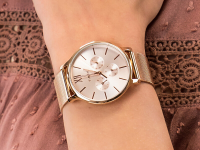 Orë për femra Timex Transcend Multifunction TW2T74500, e artë