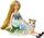 Kukull Leantoys Emily Doll, flokë të gjatë, fustan me lule, shumëngjyrëshe