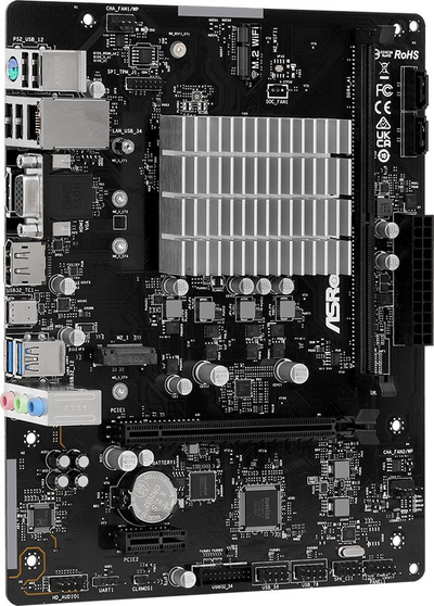 Pllakë amë ASRock N100M, Intel N100, HDMI DisplayPort, e zezë