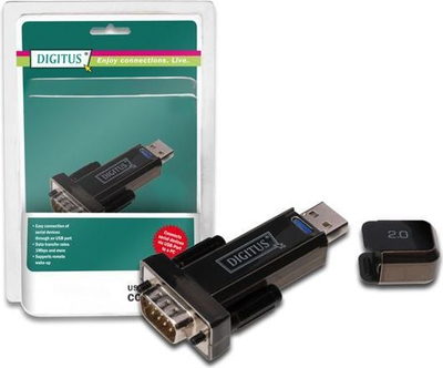 Digitus USB 2.0 во Сериски Конвертор, DSUB 9M