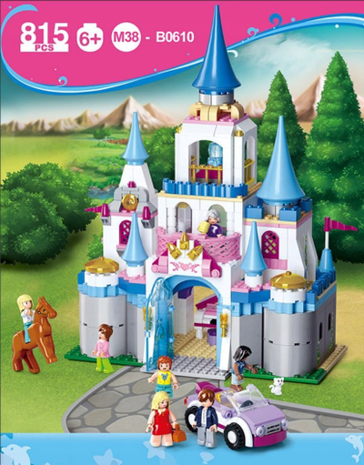 Set blloqesh ndërtimi Torro Castle Sapphire, kalatë, shumëngjyrësh