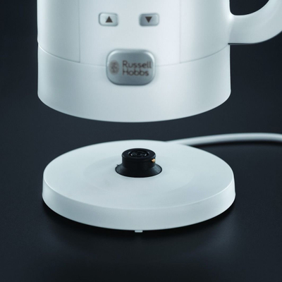 Çajnik elektrik Russell Hobbs Precision Control, 1.7L, ekran LCD, i bardhë