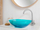 Lavaman mbi banak MOENGO Countertop Basin, 54 x 36 cm, ovale, ngjyrë turkeze