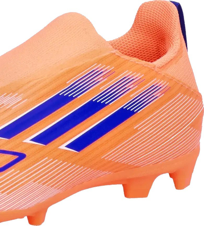 Këpucë futbolli për fëmijë Adidas F50 League FG AG, pa lidhëse, tapë FG AG, shumëngjyrëshe
