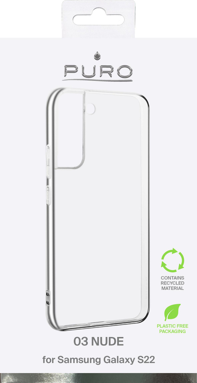 Mbrojtëse telefoni Puro Nude për Samsung Galaxy S22, TPU i butë, transparente