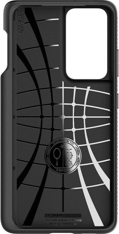 Mbrojtëse telefoni Spigen Liquid Air P për Galaxy S21 Ultra, e butë, me finish mat, e zezë