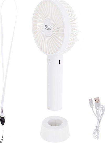 Ventilator freskues USB Adler Mini fan 9cm / 3.5, i bardhë