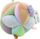 Top pelushi Tulilo Plush Ball, 11cm, me shumë ngjyra pastel