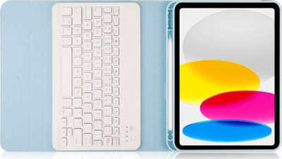 Mbulesë tablet Tech-Protect SC Pen, për iPad 10.9\" 2022, me tastierë Bluetooth, blu e çelët