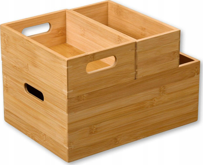 Kuti organizuese Kesper prej bambuje, 33 x 24 x 13.5 cm, me doreza