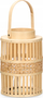 Lampion dekorativ Giftdecor Elysian, bambu, 16.5 x 39 cm, bezhë