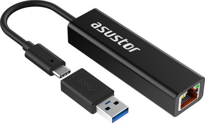 Adapter rrjeti Asustor AS-U2.5G, USB-C në RJ45, 2.5Gbps, i zi
