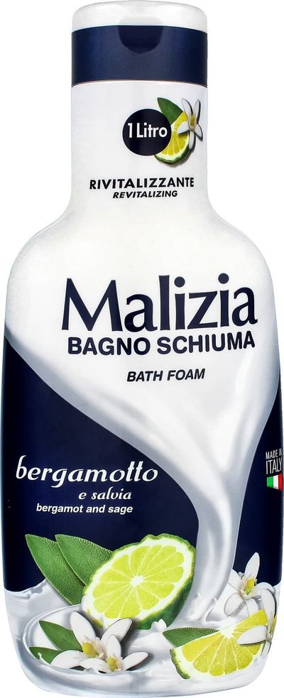 Xhel dushi Malizia Italian Bath Bergamot, 1L, aromë bergamot dhe agrume