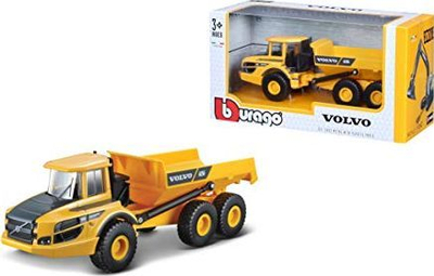Lodër kamion Burago Volvo A25G, i verdhë