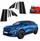 Folie mbrojtëse karboni për shtylla B C Renault Rafale 2024 2026, set 10 copë, e zezë