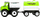Kamion lodër Qin Yu Toys Farmer Truck, me rimorkio cisternë, për kalamaj 3+, jeshil