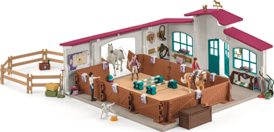 Set lodër Schleich Horse Club Riding Arena Peppertree, arenë kalërimi me pengesa dhe pajisje