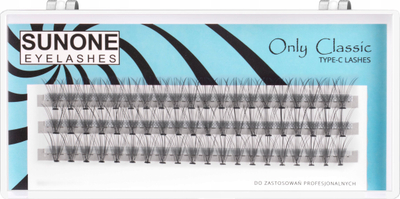 Qerpikë tufa Sunone Cluster Lashes 9mm, hark C, 60 copë, të zinj