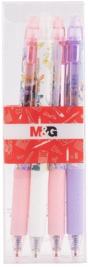 Set stilolapsash automatike M&amp;G Flower Manga, 0.5mm, bojë blu, 4 copë