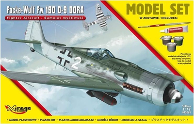 Set model aeroplani Mirage Focke Wulf FW 190 D 9 Dora, 1/72, plastik, shumëngjyrësh