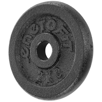 Disk peshe Sportop, 2 kg, gize, vrimë 28 mm, i zi